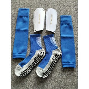 3 PACK ,FOOTBALL GRIP SOCKS, BLUE, SHIN PADS AND  SOCK SLEEVES, US 7 to 9 | Shin Pads, Knee/Elbow Pads | Socks