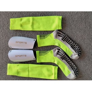 3 PACK ,FOOTBALL GRIP SOCKS, FLUORO GREEN, SHIN PADS AND  SOCK SLEEVES, US 7 to 9 | Shin Pads, Knee/Elbow Pads | Socks