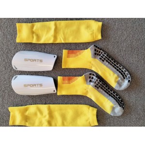 3 PACK ,FOOTBALL GRIP SOCKS, YELLOW, SHIN PADS AND  SOCK SLEEVES, US 7 to 9 | Shin Pads, Knee/Elbow Pads | Socks