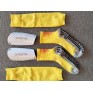 3 PACK ,FOOTBALL GRIP SOCKS, YELLOW, SHIN PADS AND  SOCK SLEEVES, US 7 to 9