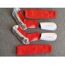 3 PACK ,FOOTBALL GRIP SOCKS, RED, SHIN PADS AND  SOCK SLEEVES, US 7 to 9