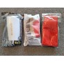 3 PACK ,FOOTBALL GRIP SOCKS, RED, SHIN PADS AND  SOCK SLEEVES, US 7 to 9