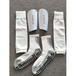 3 PACK ,FOOTBALL GRIP SOCKS, WHITE, SHIN PADS AND  SOCK SLEEVES, US 7 to 9 | Shin Pads, Knee/Elbow Pads | Socks