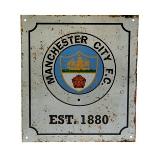 Manchester City FC Retro Club Logo Sign | Manchester City FC Merchandise