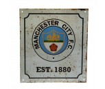 Manchester City FC Retro Club Logo Sign