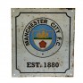 Manchester City FC Retro Club Logo Sign