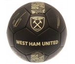 West Ham United  FC Signature Football Size 5, Black and Gold