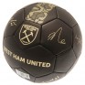 West Ham United  FC Signature Football Size 5, Black and Gold