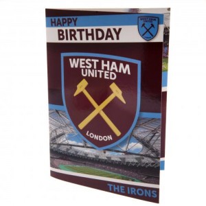 West Ham United FC Musical Birthday Card | West Ham United FC Merchandise