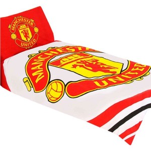 Manchester United FC Single Duvet Cover and Pillowcase- Reversible | Manchester United FC Merchandise